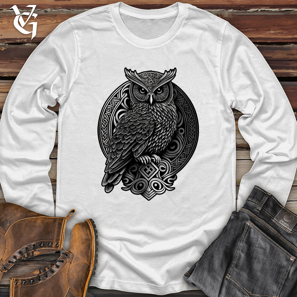 Viking Goods Ominous Owl Softstyle Long Sleeve White / L