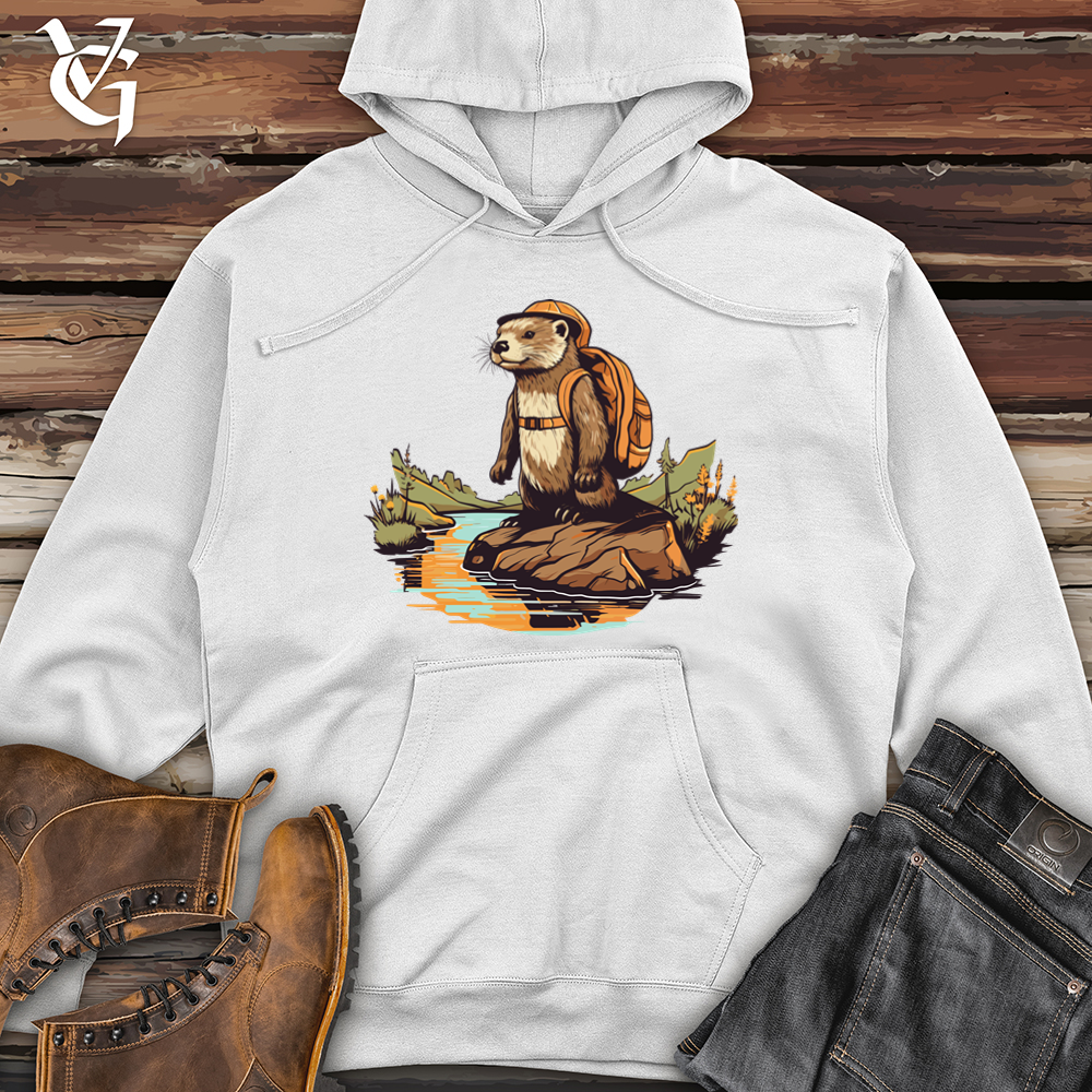 Viking Goods Otter Outdoor Hiking Expedition Midweight Hooded Sweatshirt White / L