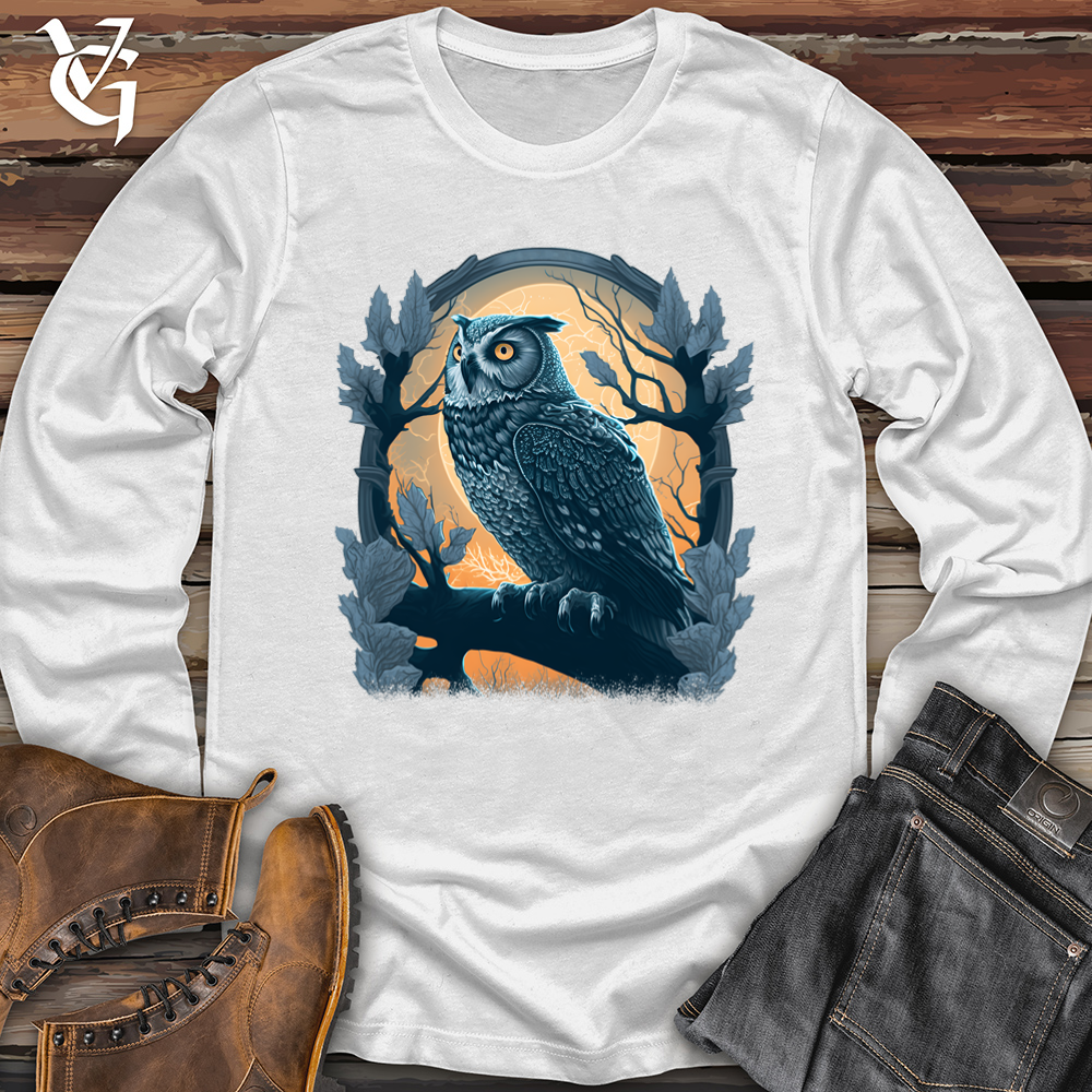Viking Goods Owl Branch Softstyle Long Sleeve White / L