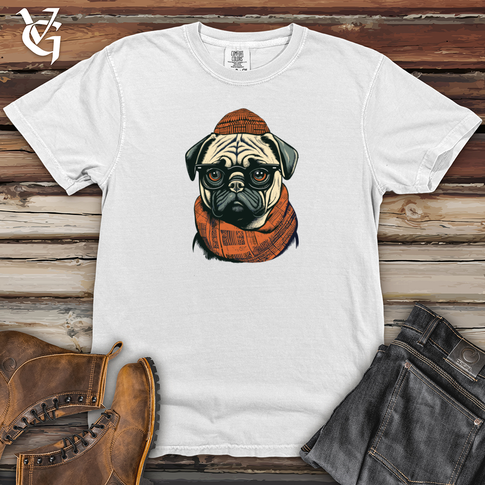 Viking Goods Pug Cozy Scholar Heavy Cotton Comfort Colors Tee White / L