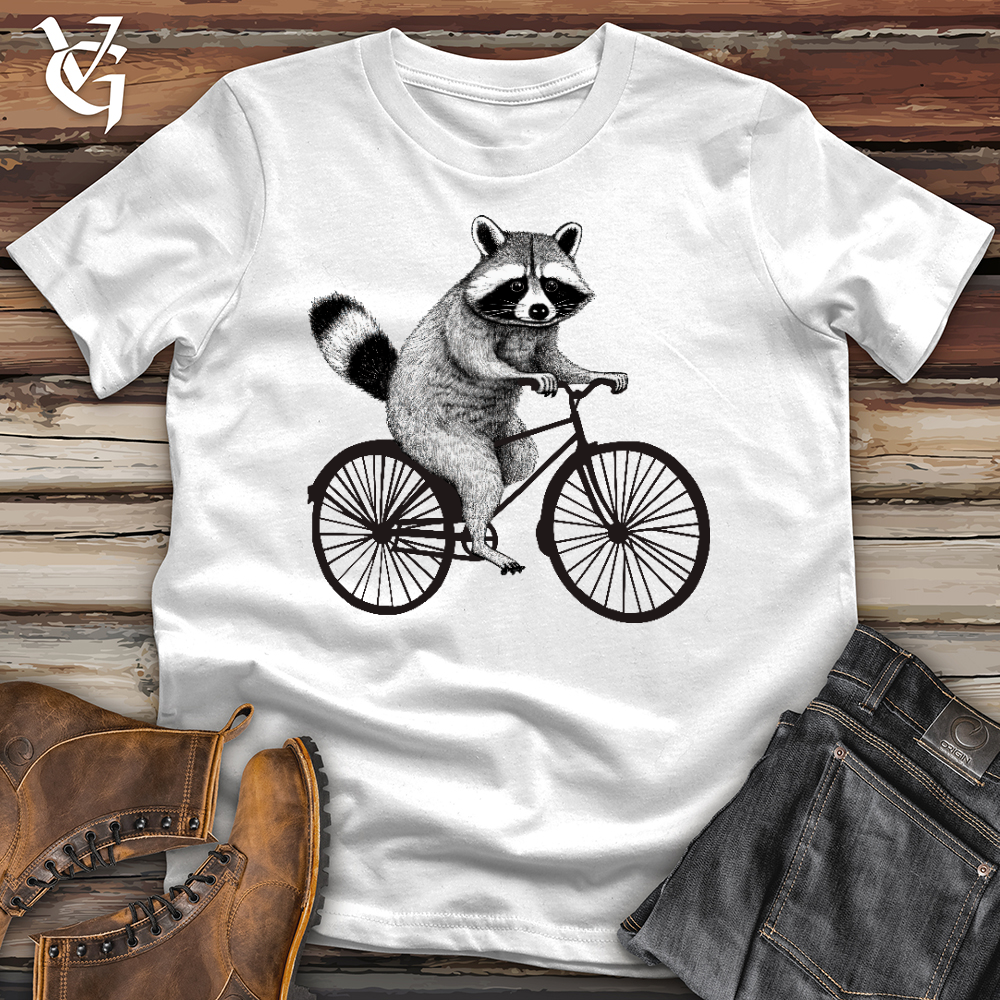 Viking Goods Raccoon on a Bike Softstyle Tee White / L
