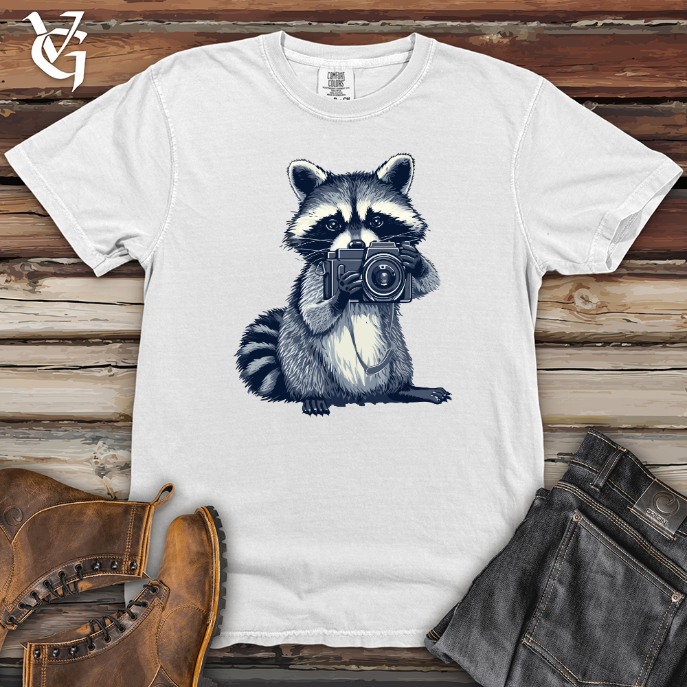 Viking Goods Raccoon Photographer Snapshot Heavy Cotton Comfort Colors Tee White / L