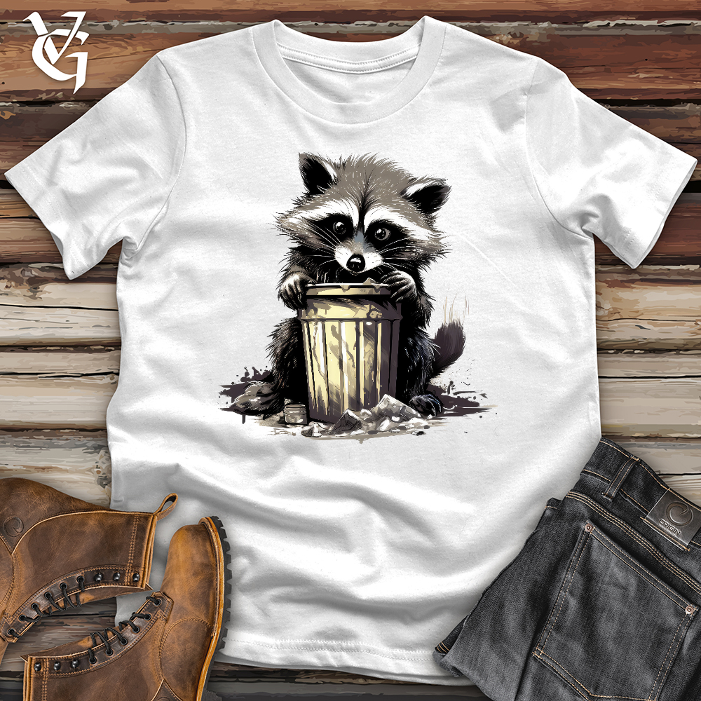 Viking Goods Raccoon Trash Can Softstyle Tee White / L