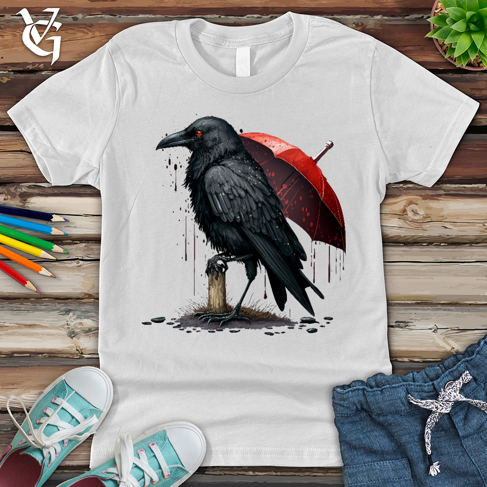 Viking Goods Raven in the Rain Youth Tee White / L