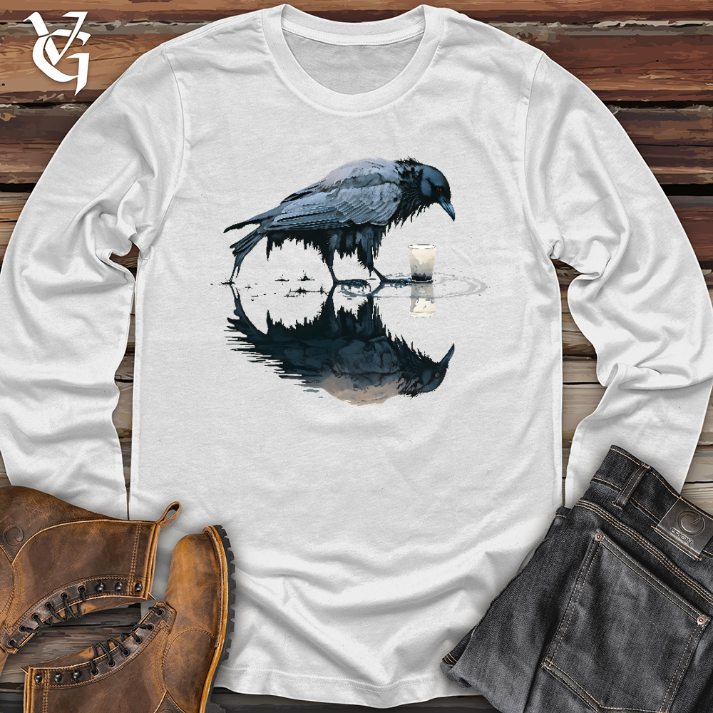 Viking Goods Raven Reflection Long Sleeve White / L
