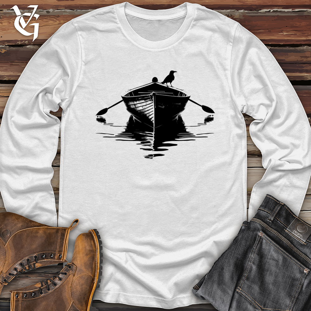 Viking Goods Raven Row Boat Softstyle Long Sleeve White / L