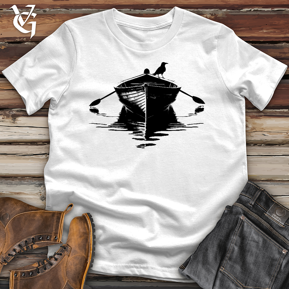 Viking Goods Raven Row Boat Softstyle Tee White / L
