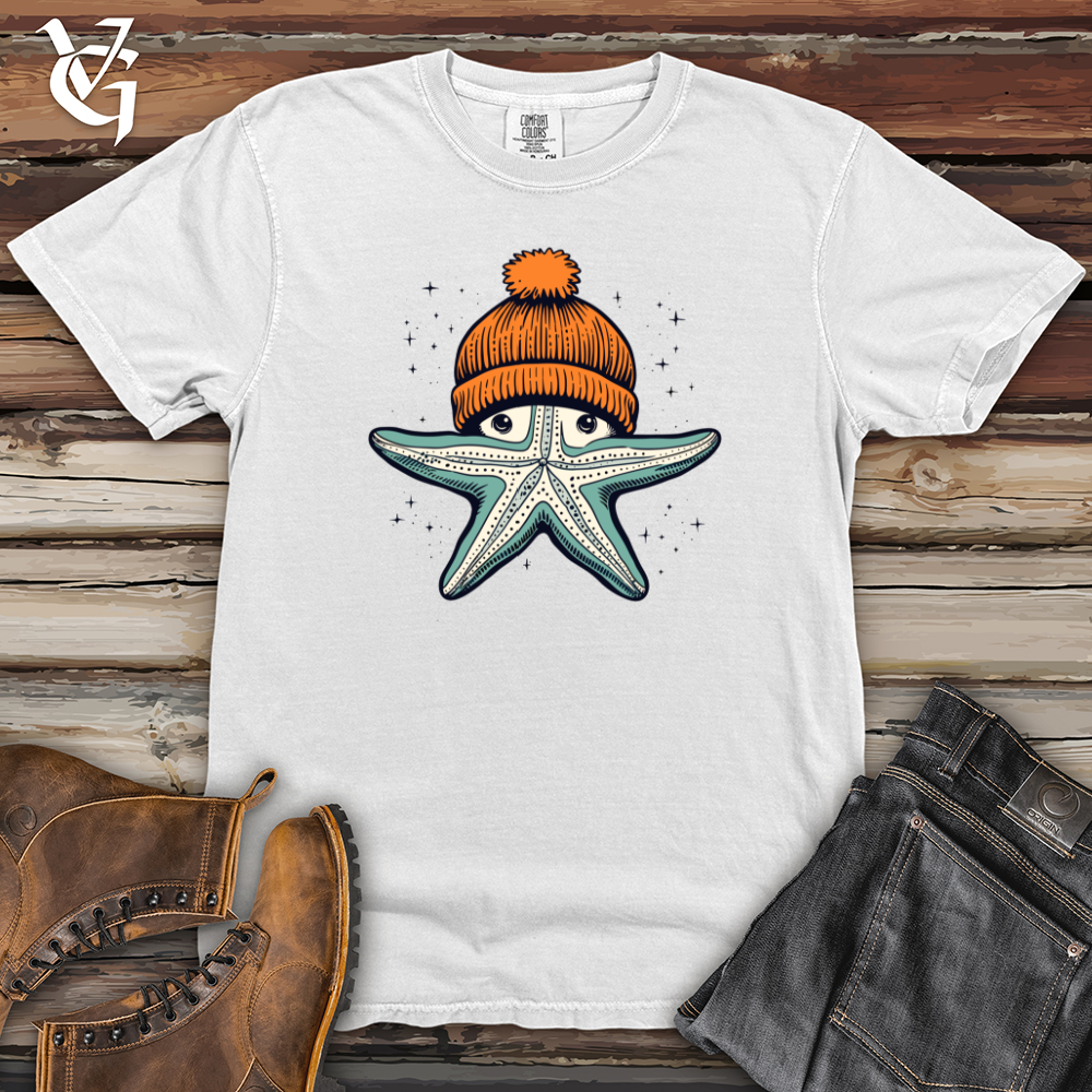 Viking Goods Retro Beanie Starfish Heavy Cotton Comfort Colors Tee White / L