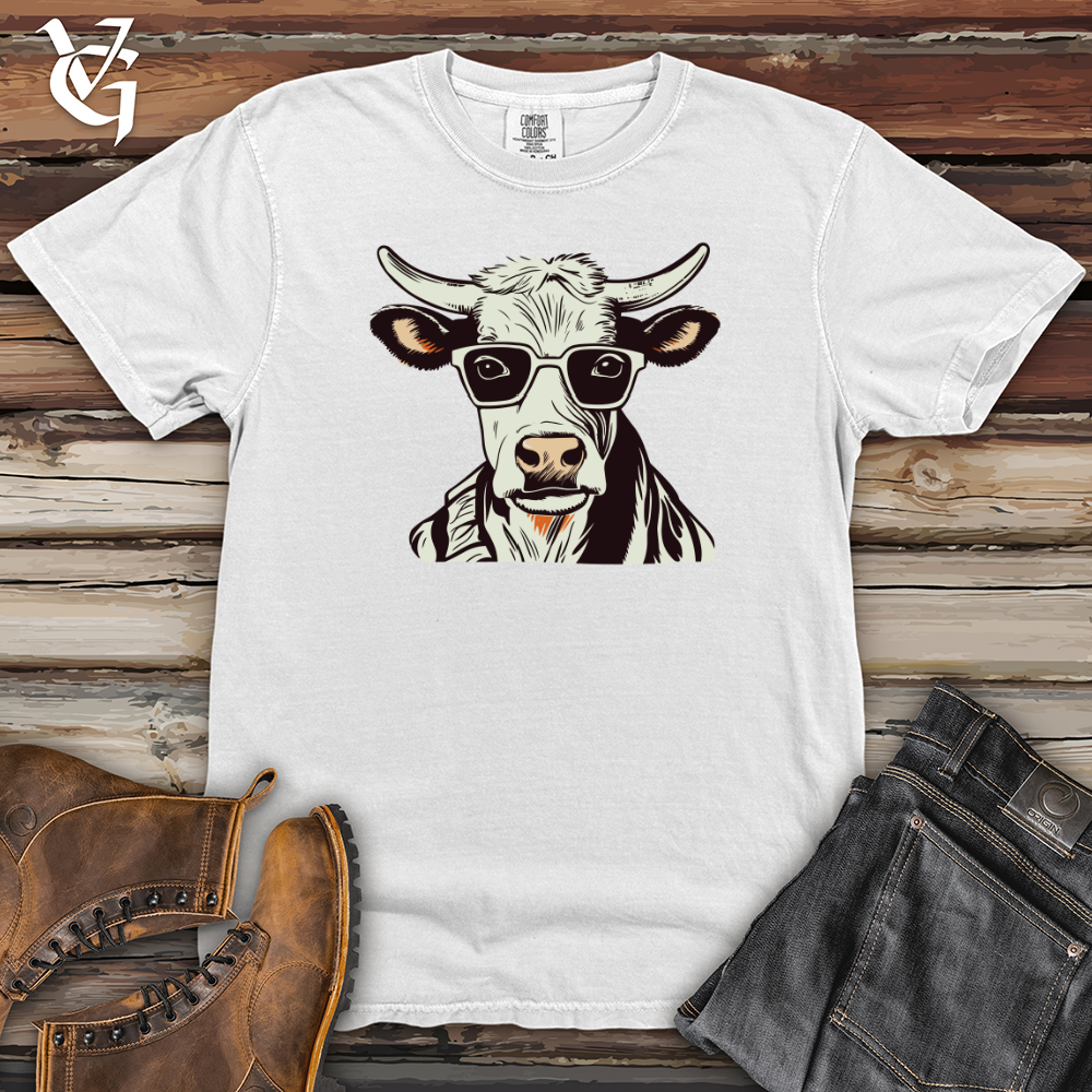 Viking Goods Retro Maverick Moo 01 Heavy Cotton Comfort Colors Tee White / L