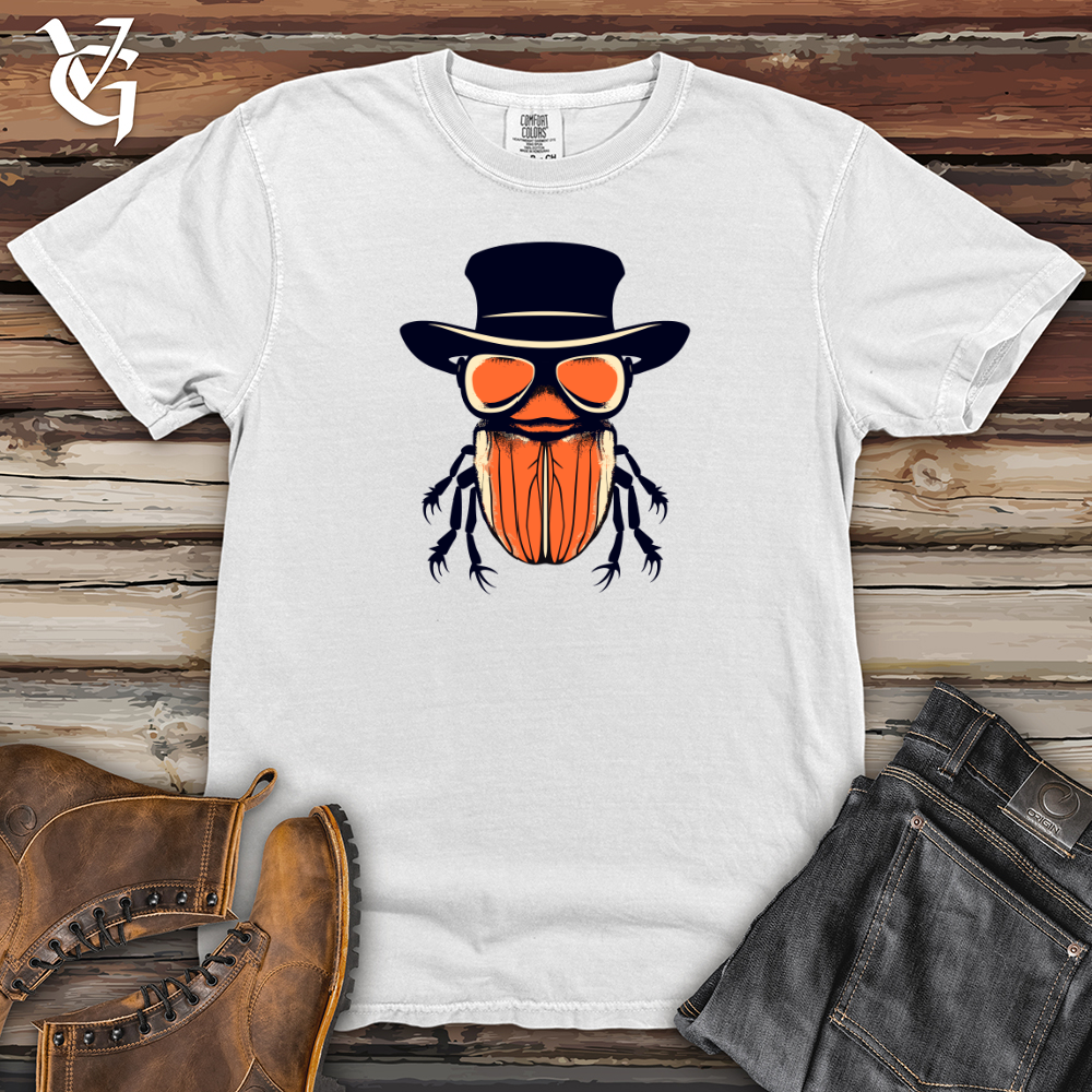 Viking Goods Retro Top Hat Beetle Heavy Cotton Comfort Colors Tee White / L