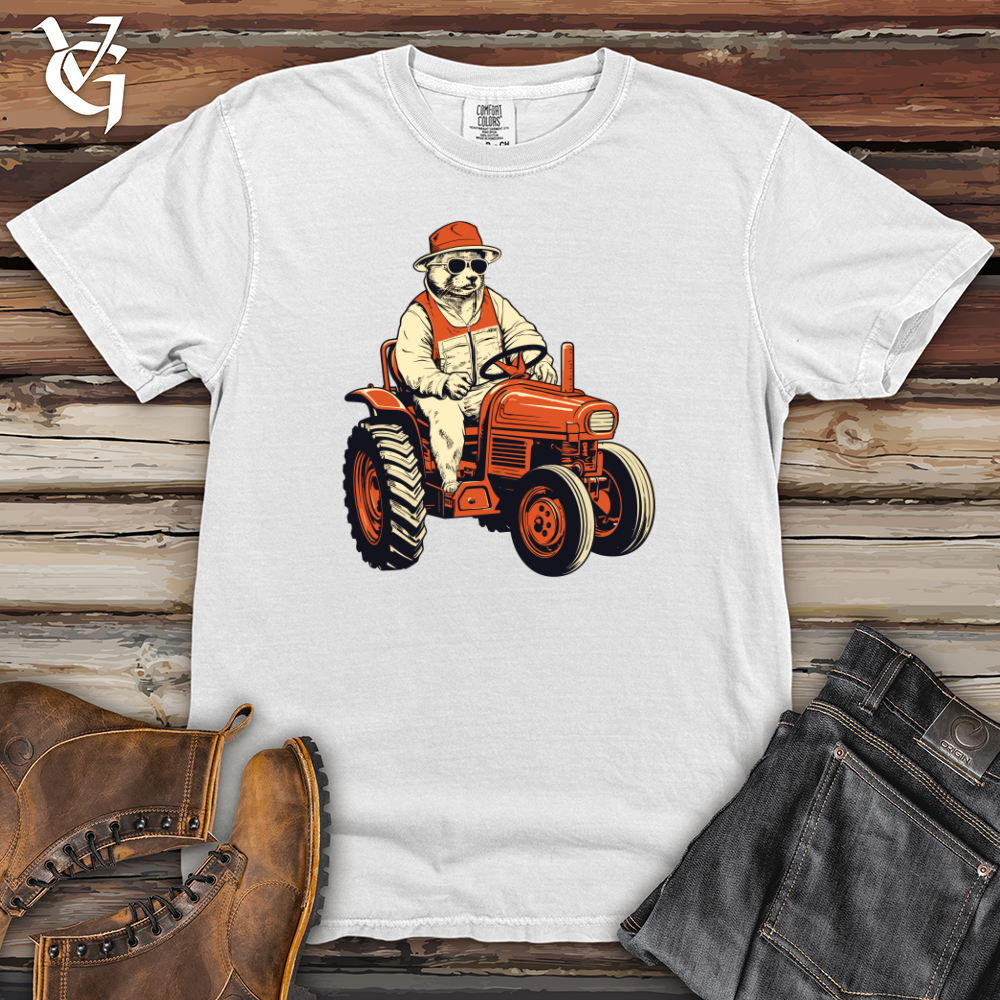 Viking Goods Retro Tractor Beast Heavy Cotton Comfort Colors Tee White / L