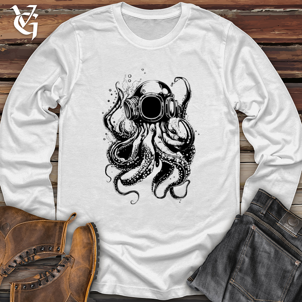 Viking Goods Scuba Octopus Softstyle Long Sleeve White / L
