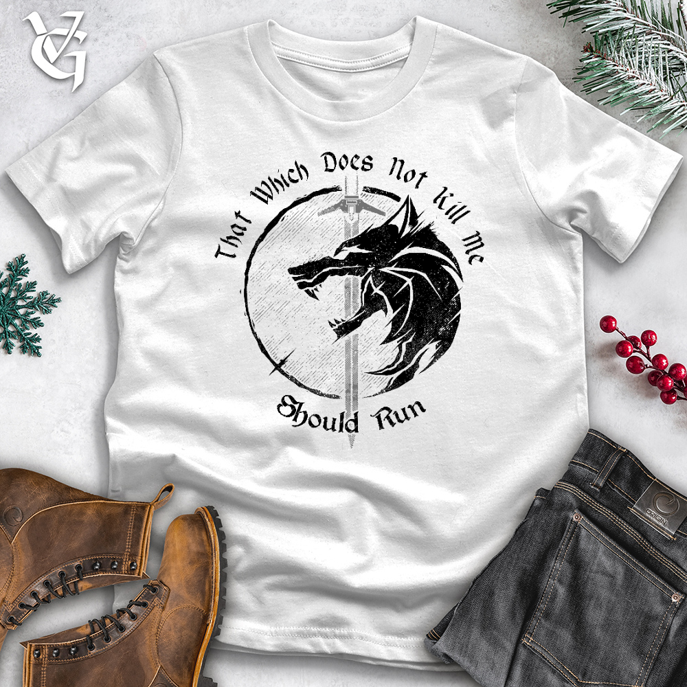 Viking Goods Should Run Wolf Cotton Tee White / L