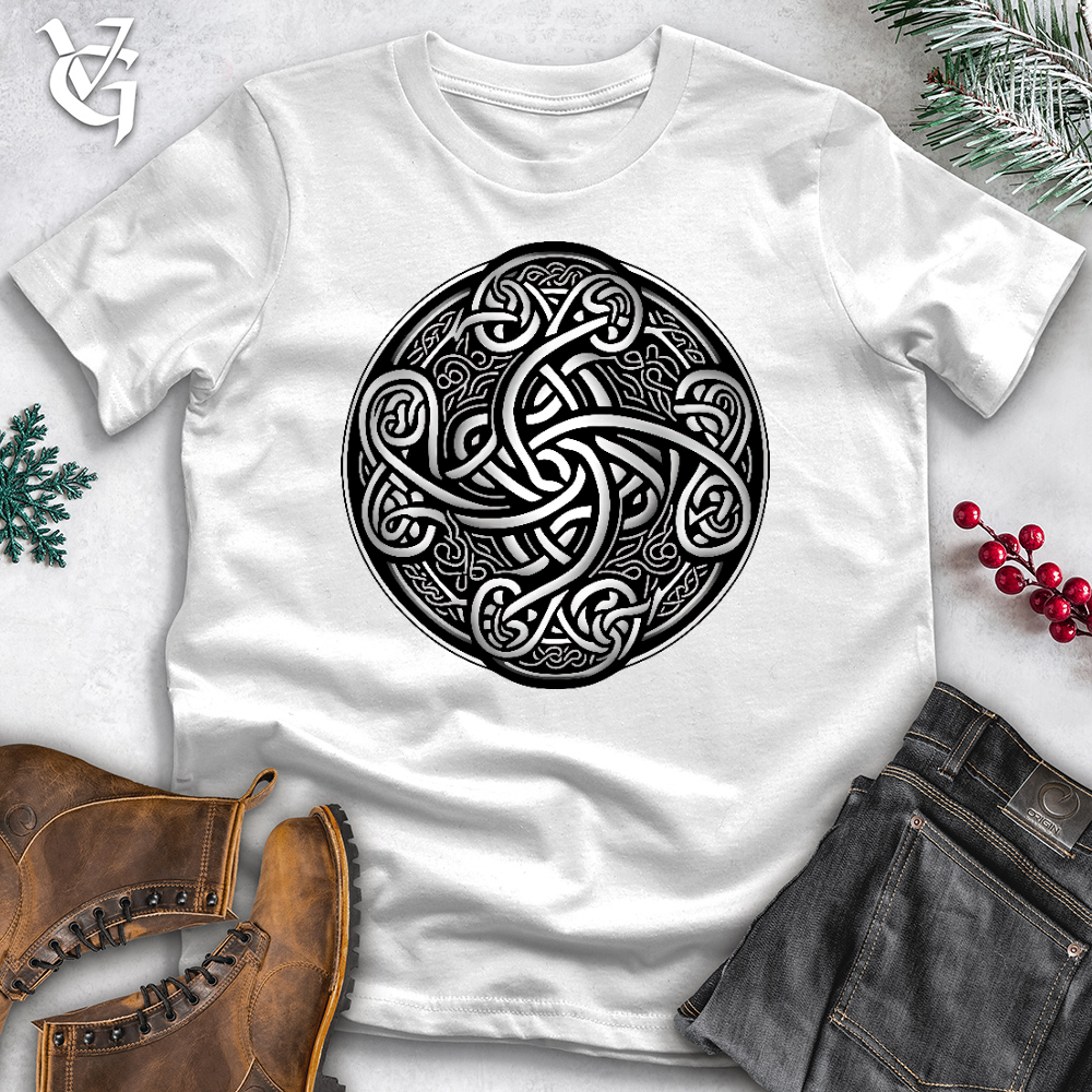 Viking Goods Silver Celtic Knot Cotton Tee White / L