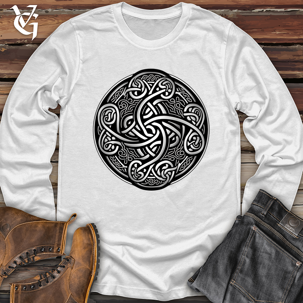 Viking Goods Silver Celtic Knot Softstyle Long Sleeve White / L