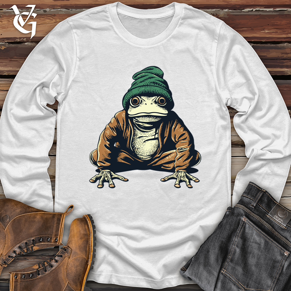 Viking Goods Slouchy Beanie Frog Softstyle Long Sleeve White / L