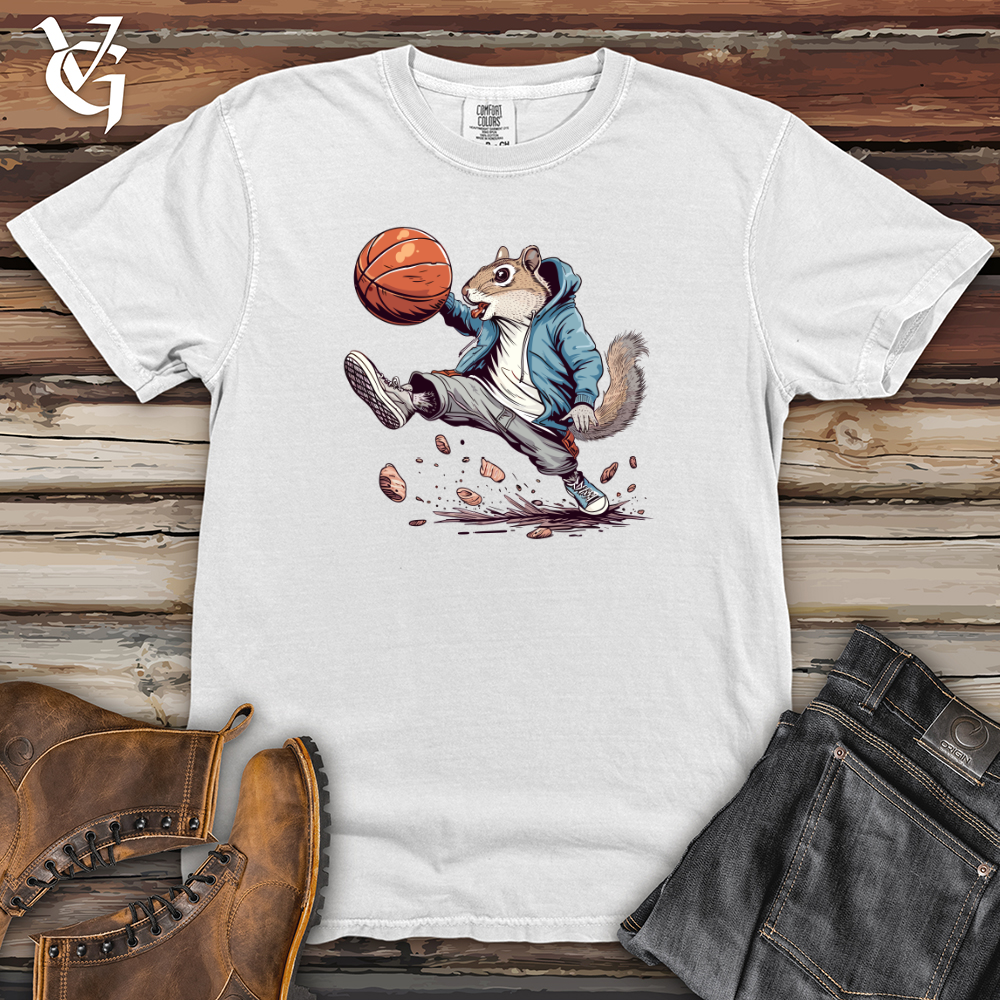 Viking Goods Squirrel Basketball Hustle Heavy Cotton Comfort Colors Tee White / L