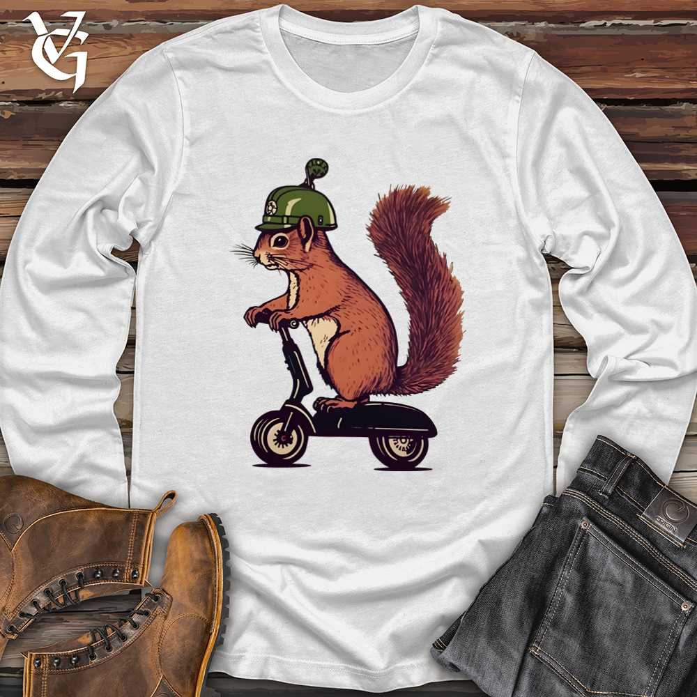 Viking Goods Squirrel Scoot Softstyle Long Sleeve White / L