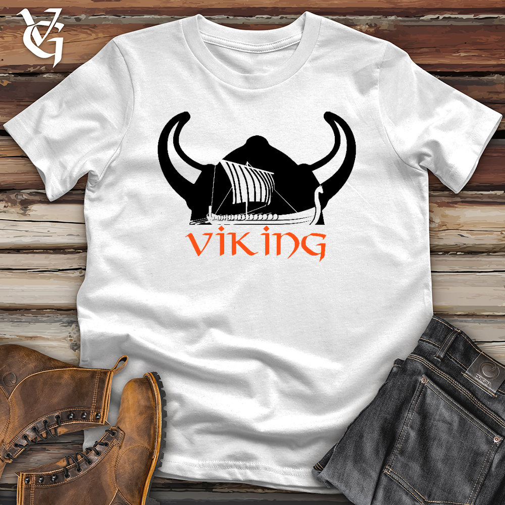 Viking Goods The Helmet & The Longboat Cotton Tee White / L