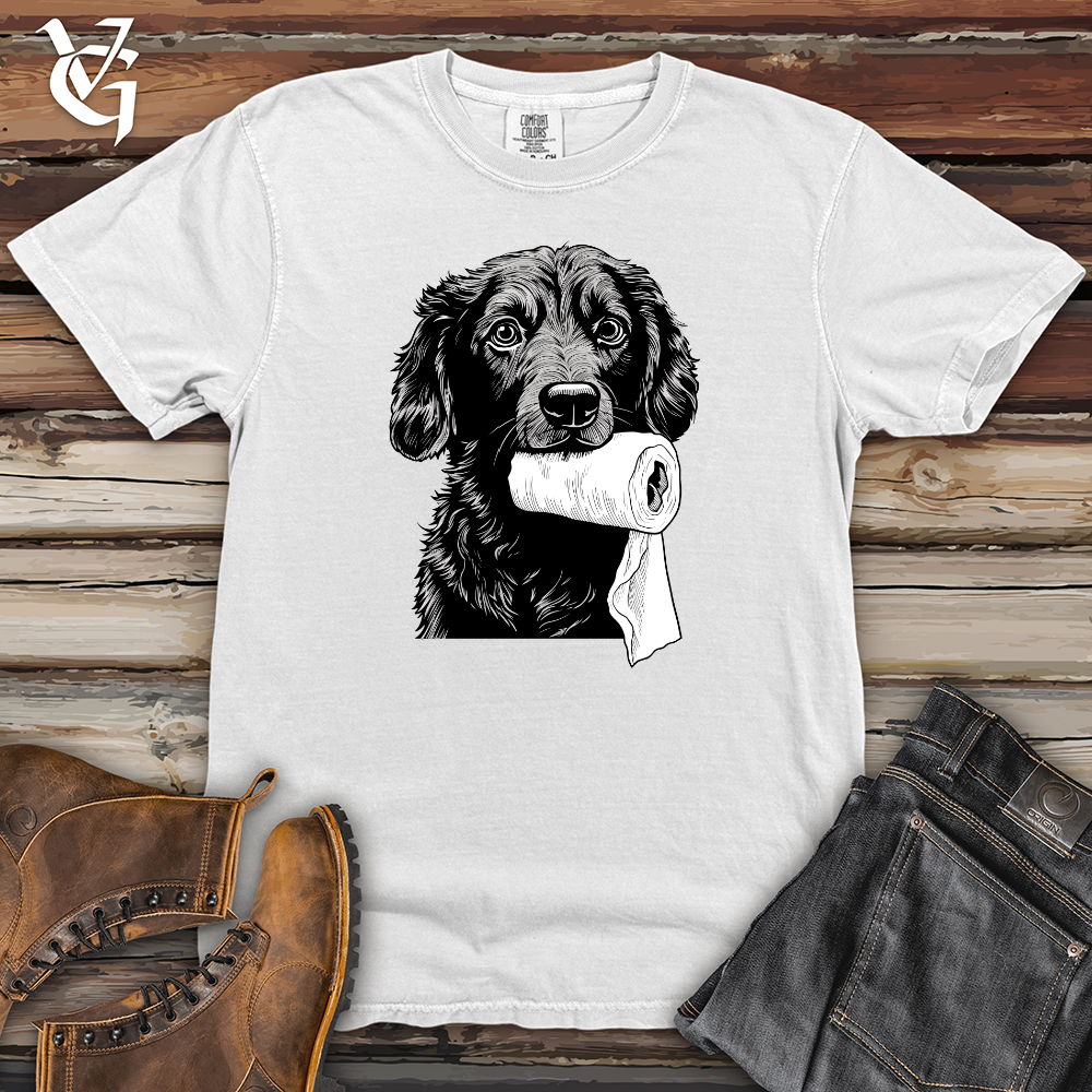 Viking Goods Toilet Paper Teeter Black Shepherd Heavy Cotton Comfort Colors Tee White / L