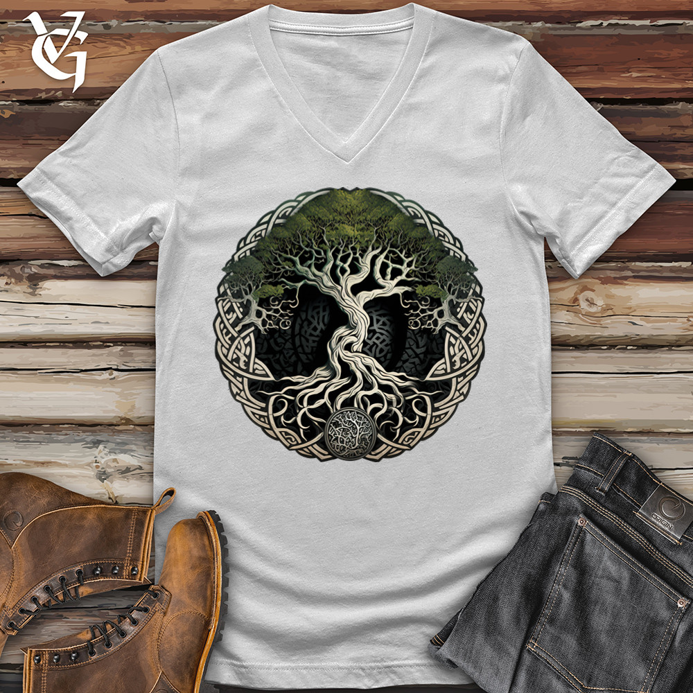 Viking Goods Tree of Life Viking V-Neck White / L