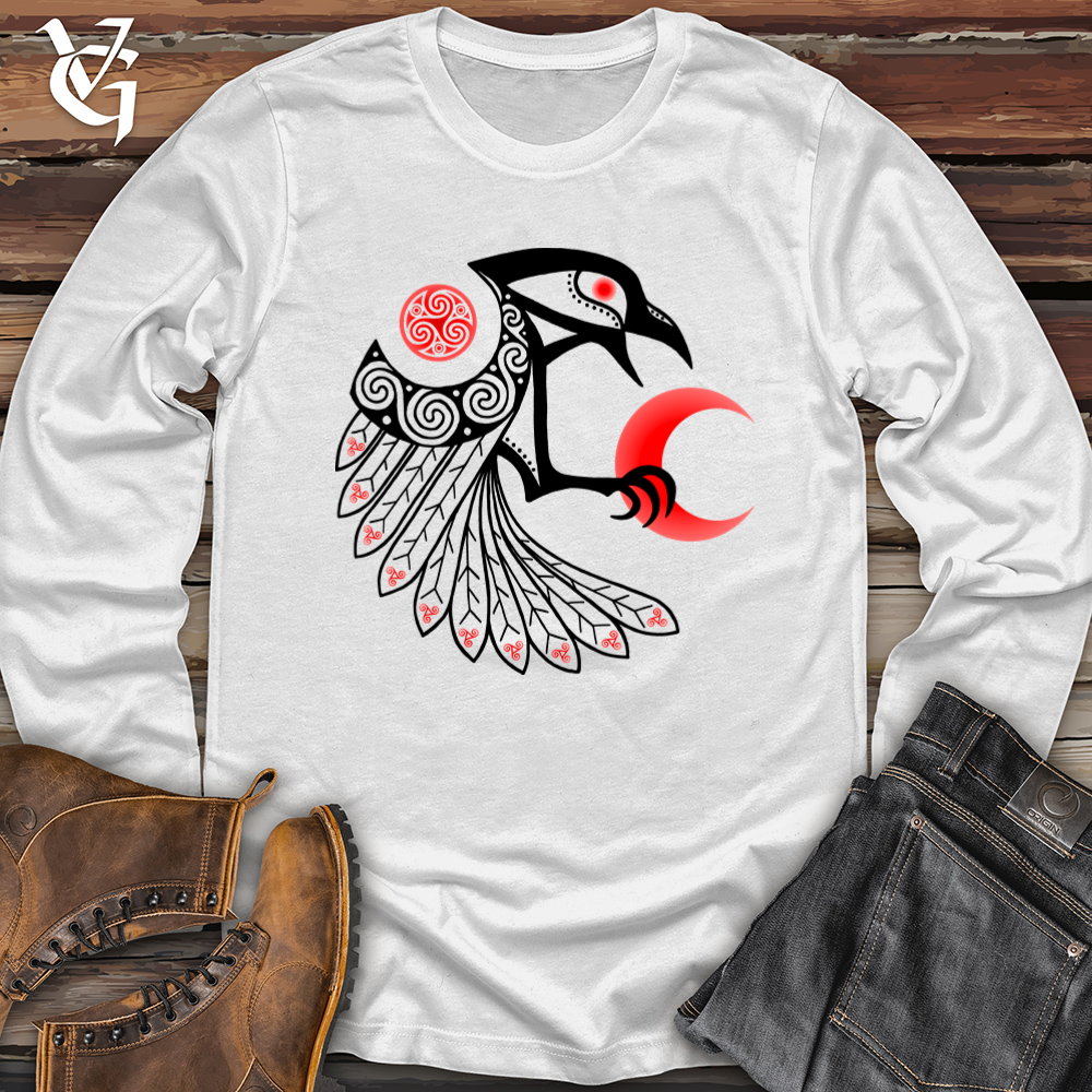 Viking Goods Triskele &amp; the Red Moon Softstyle Long Sleeve White / L