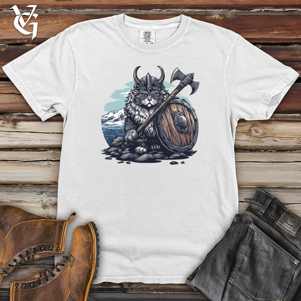 Viking Goods Viking Cat Warrior Heavy Cotton Comfort Colors Tee White / L