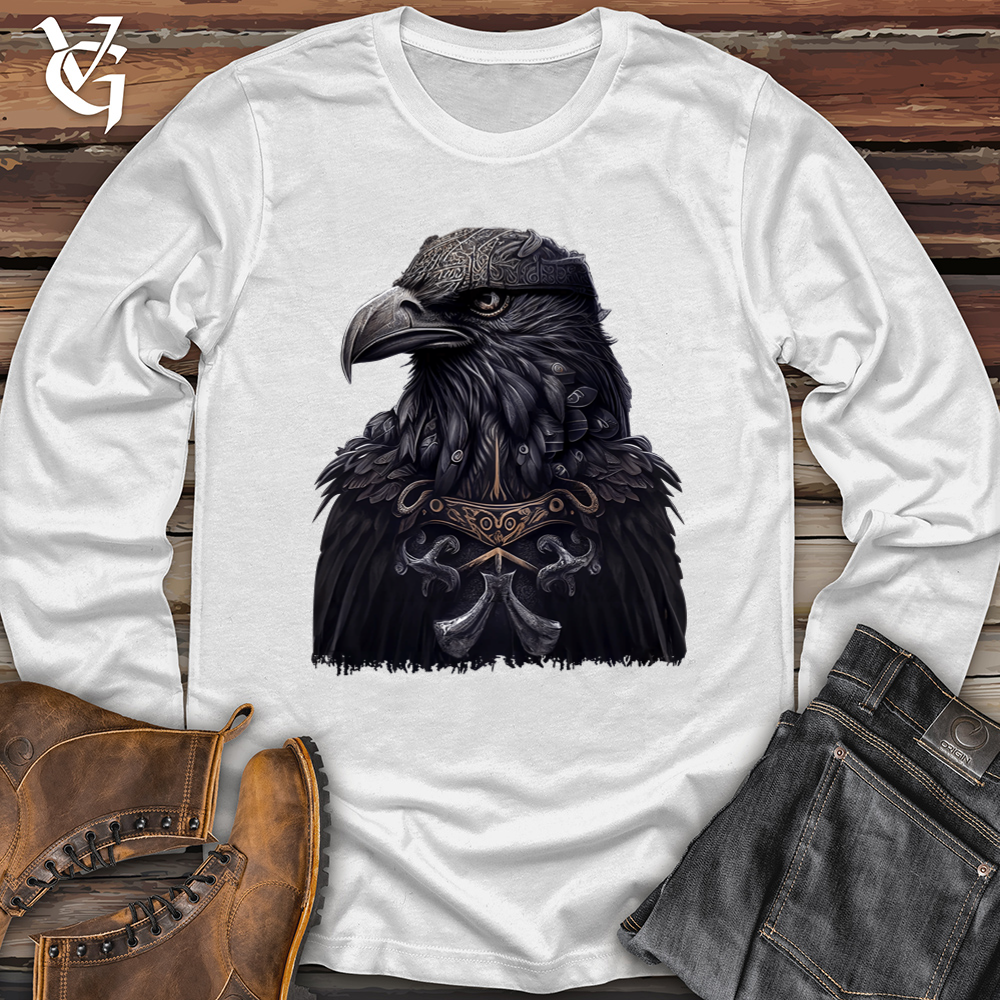 Viking Goods Viking Odin's Raven Softstyle Long Sleeve White / L