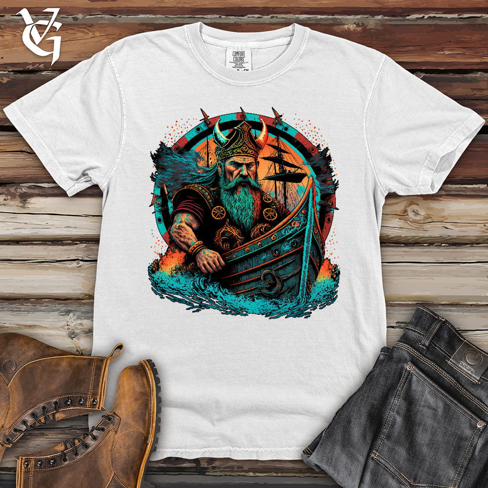 Viking Goods Viking Ship Heavy Cotton Comfort Colors Tee White / L