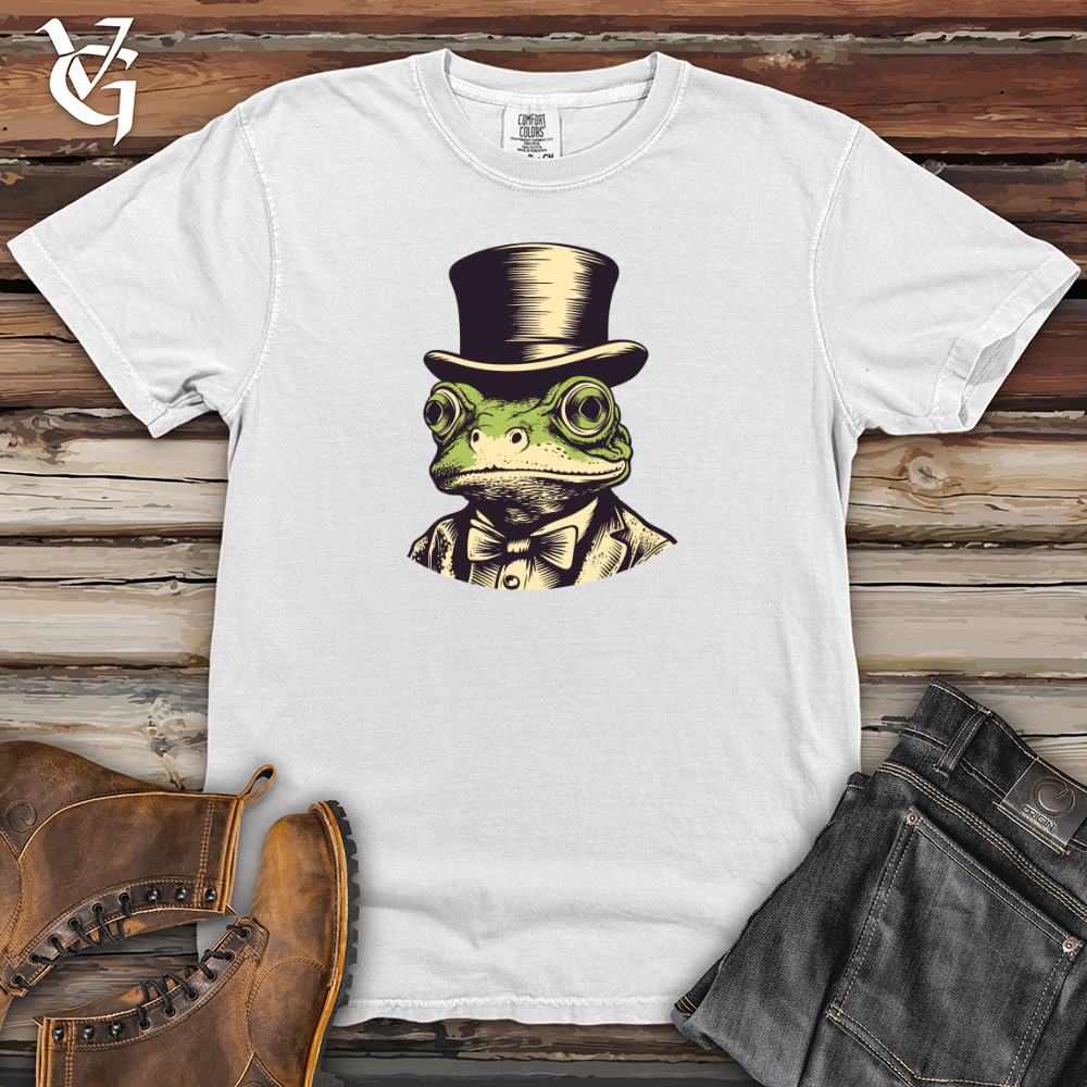Viking Goods Vintage Top Hat Frog Heavy Cotton Comfort Colors Tee White / L