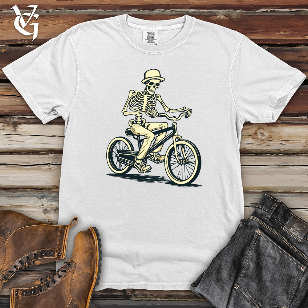 Viking Goods Whimsical Trike Skeleton Heavy Cotton Comfort Colors Tee White / L