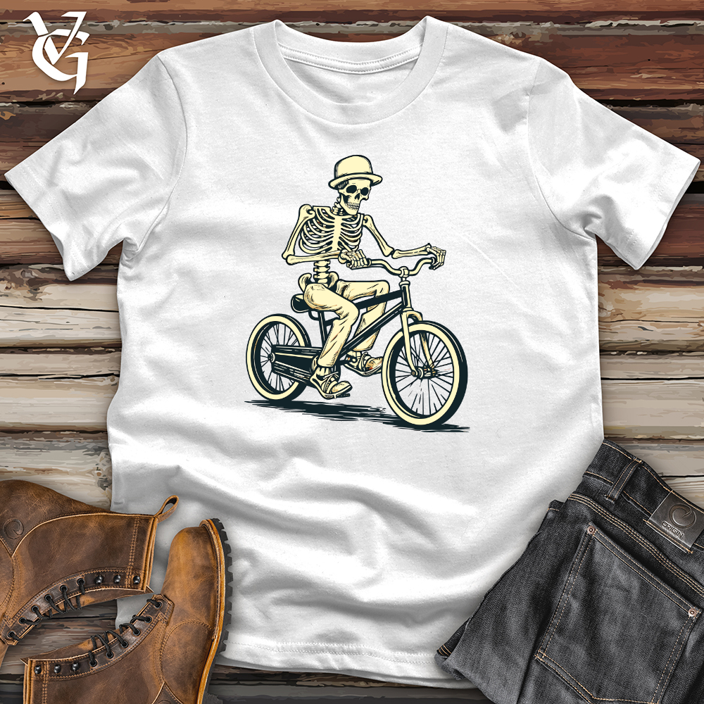 Viking Goods Whimsical Trike Skeleton Softstyle Tee White / L