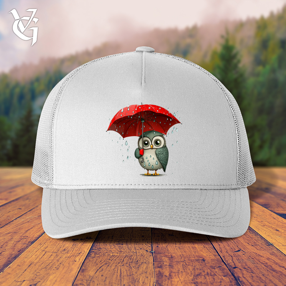 Viking Goods Owl In The Rain Trucker Cap White