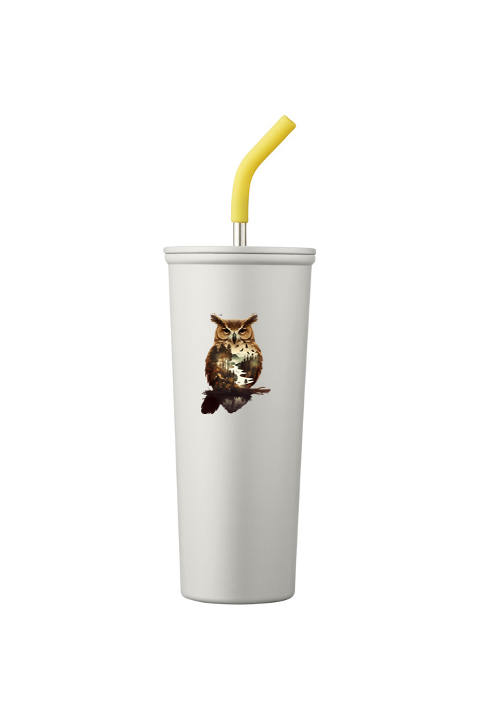 Viking Goods Owl Of The River Vacuum Insulated Tumbler White