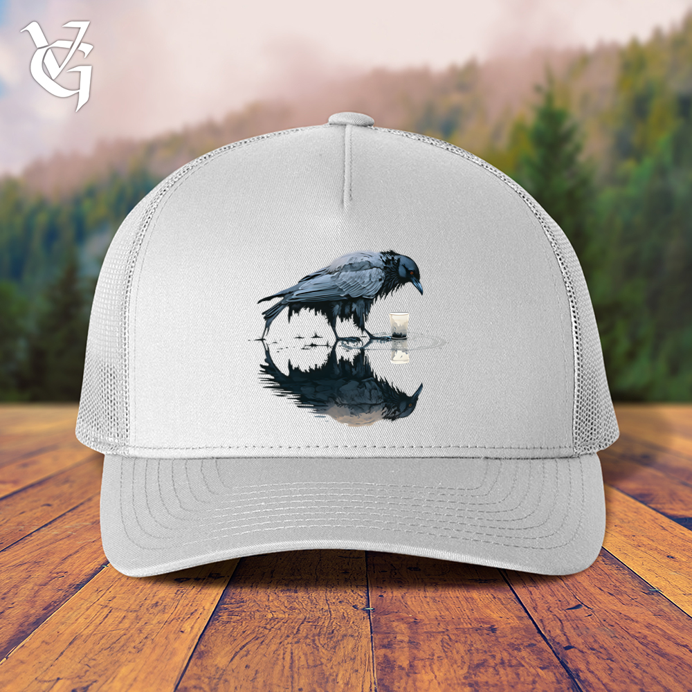 Viking Goods Raven Reflection Trucker Cap White