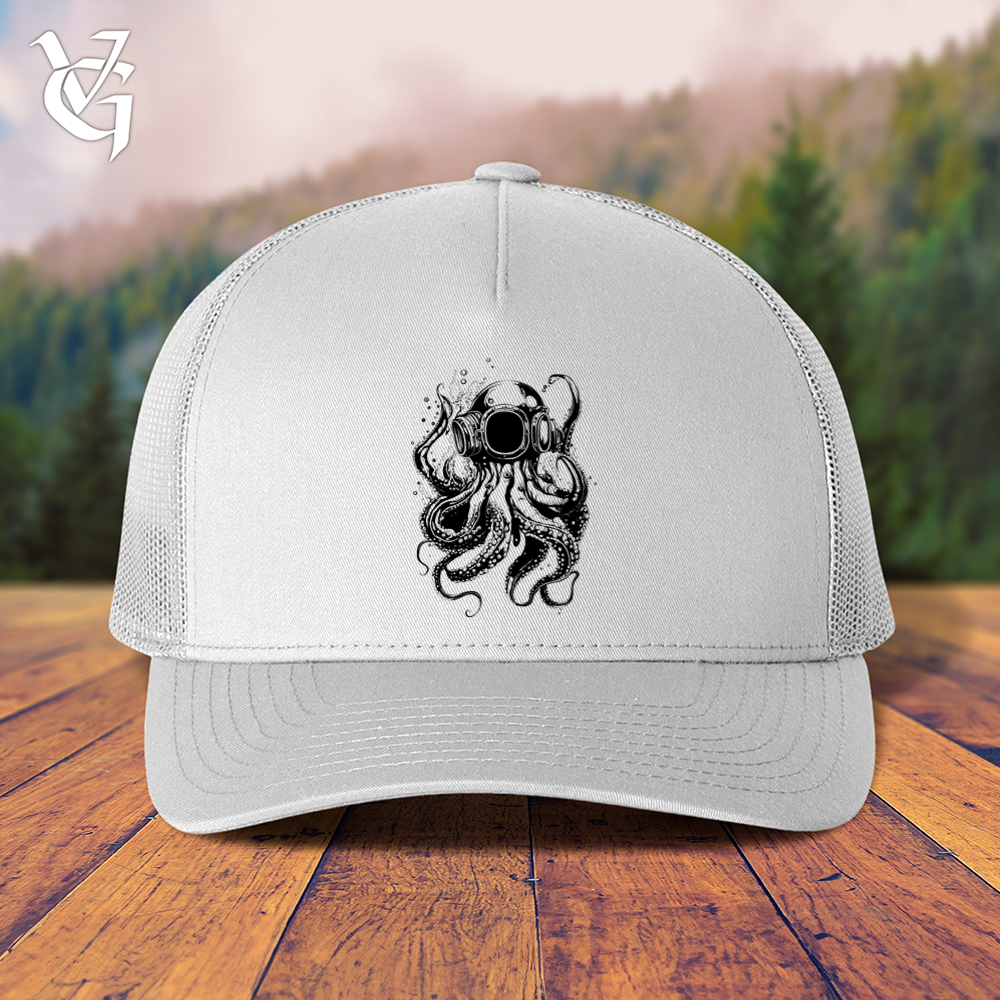 Viking Goods Scuba Octopus Trucker Cap White