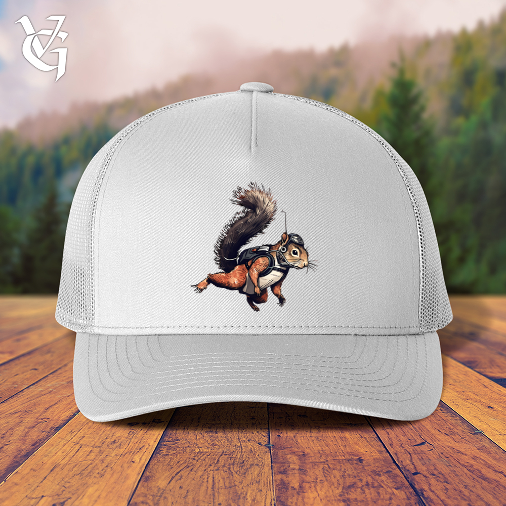 Viking Goods Skydiving Squirrel Trucker Cap White