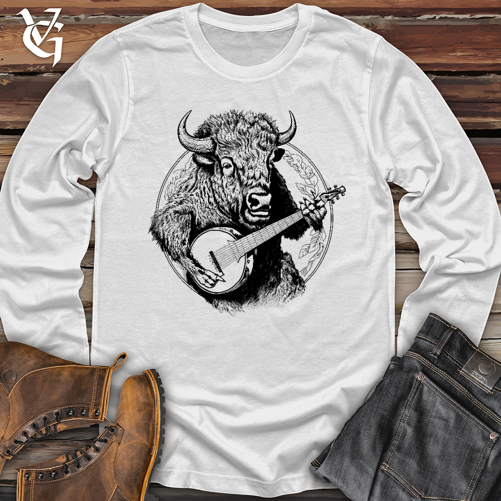 Viking Goods Banjo Bison Long Sleeve White / XS