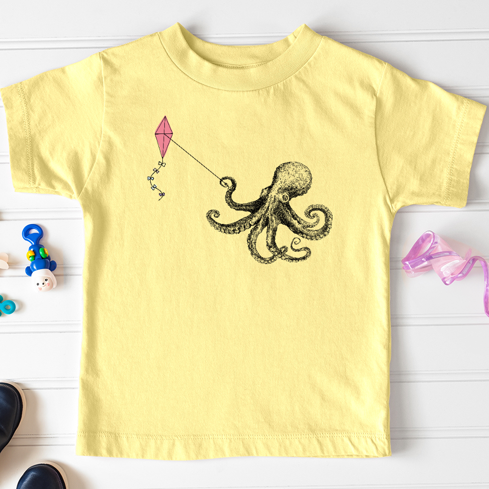 Viking Goods Octopus Flying Kyte Toddler Tee Yellow / 2T
